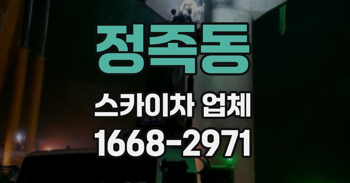 정족동 스카이차 업체