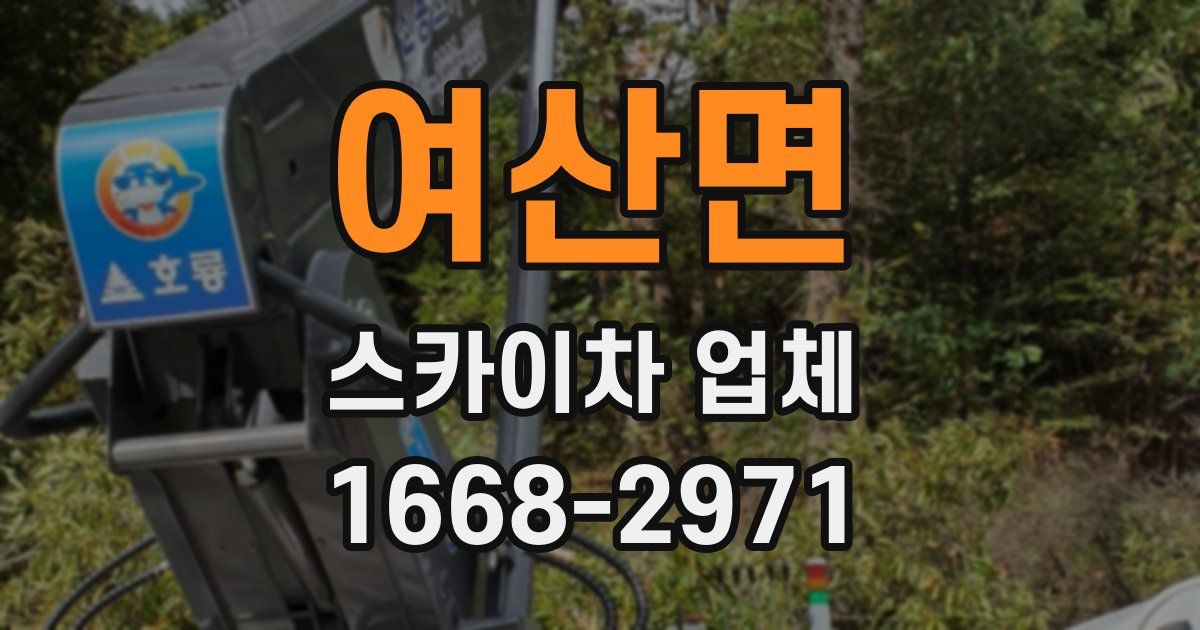 여산면 스카이차 업체