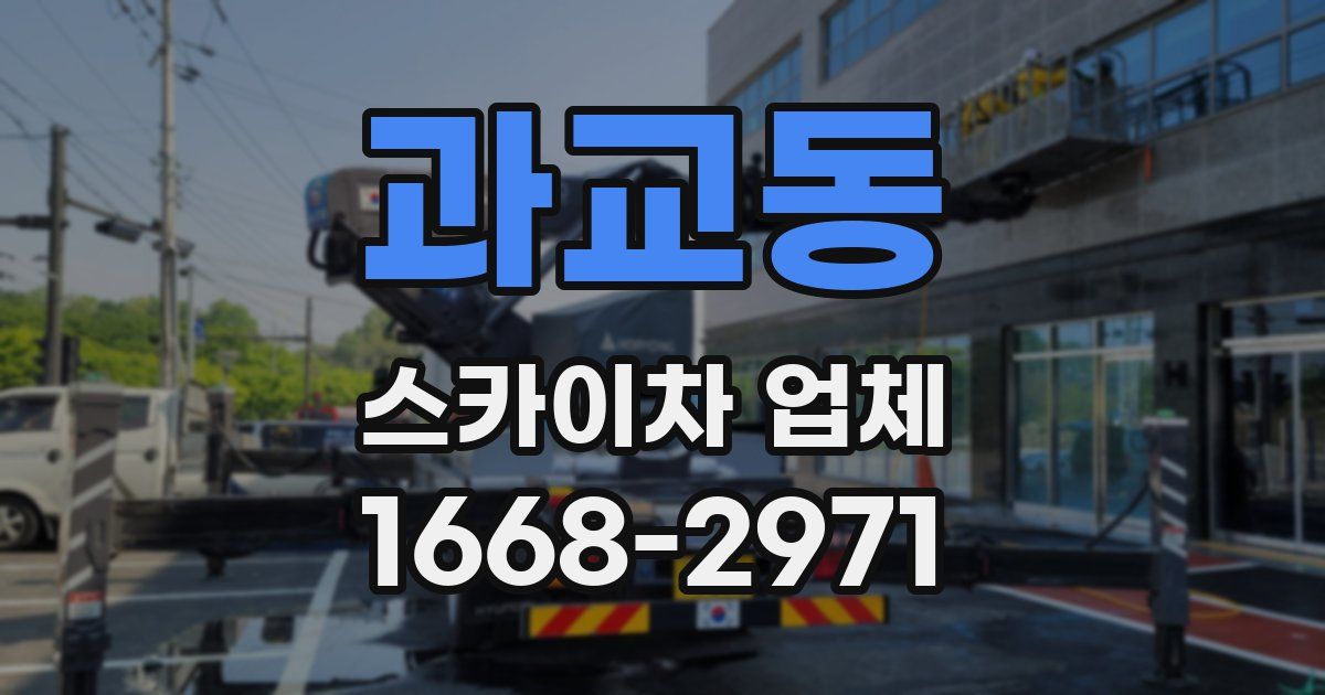 과교동 스카이차 업체