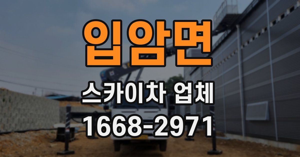 입암면 스카이차 업체