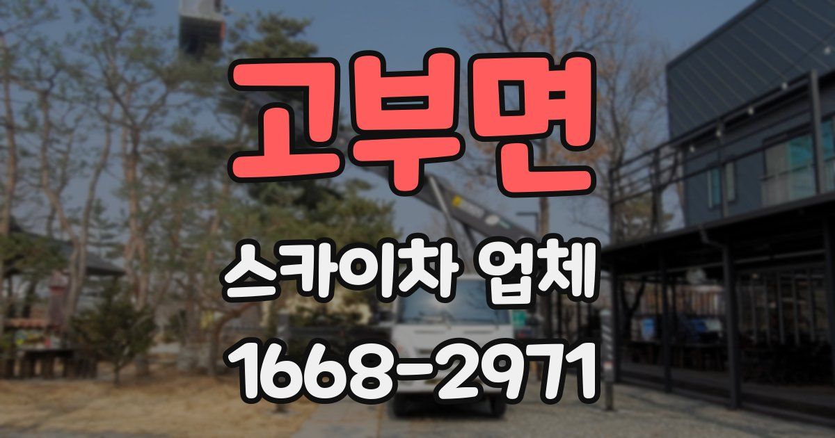 고부면 스카이차 업체