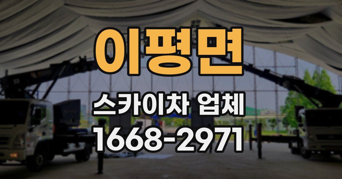 이평면 스카이차 업체