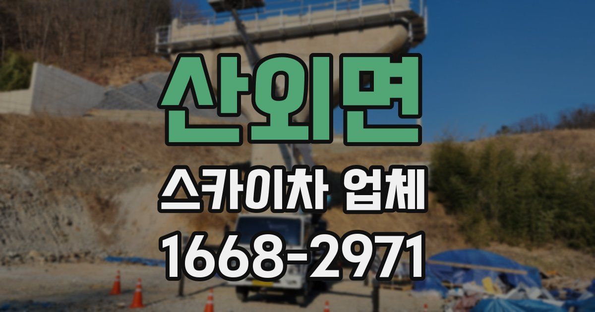산외면 스카이차 업체