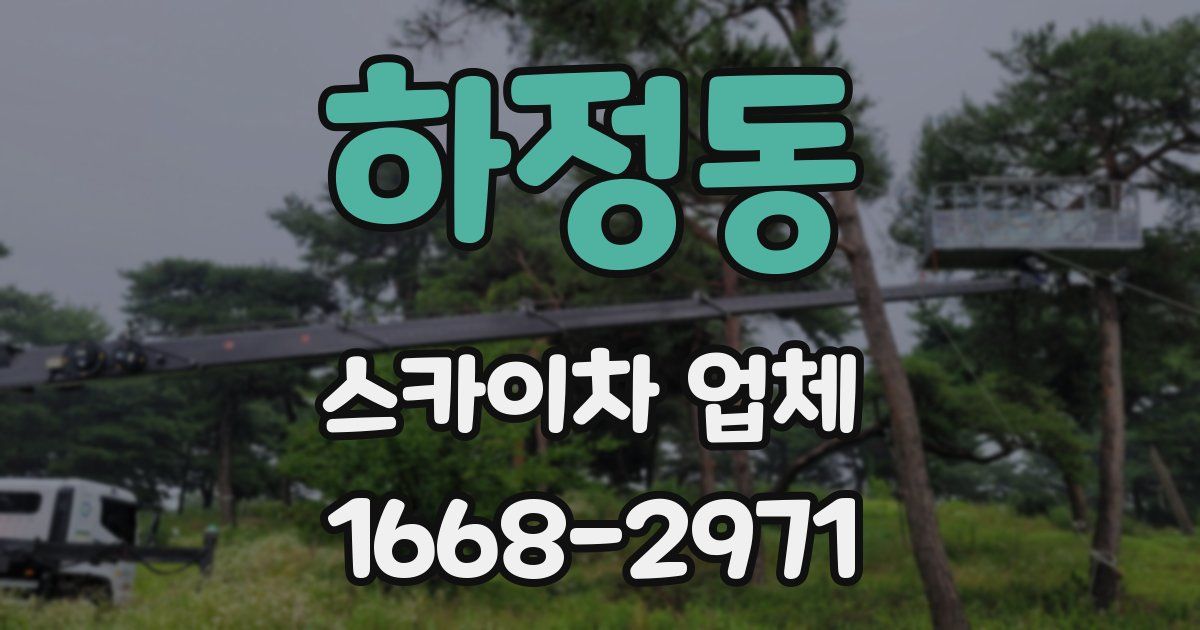 하정동 스카이차 업체