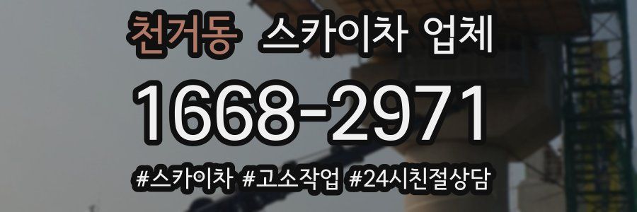천거동 스카이차 업체