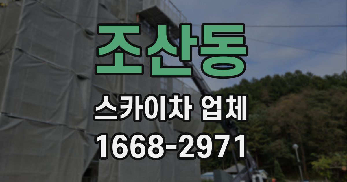 조산동 스카이차 업체