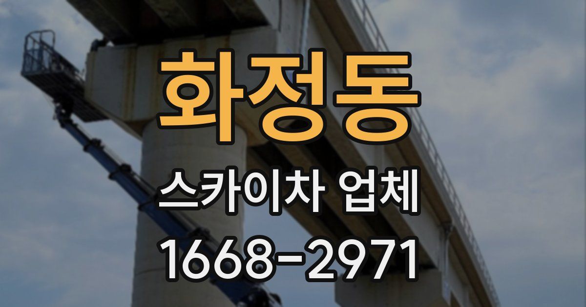 화정동 스카이차 업체
