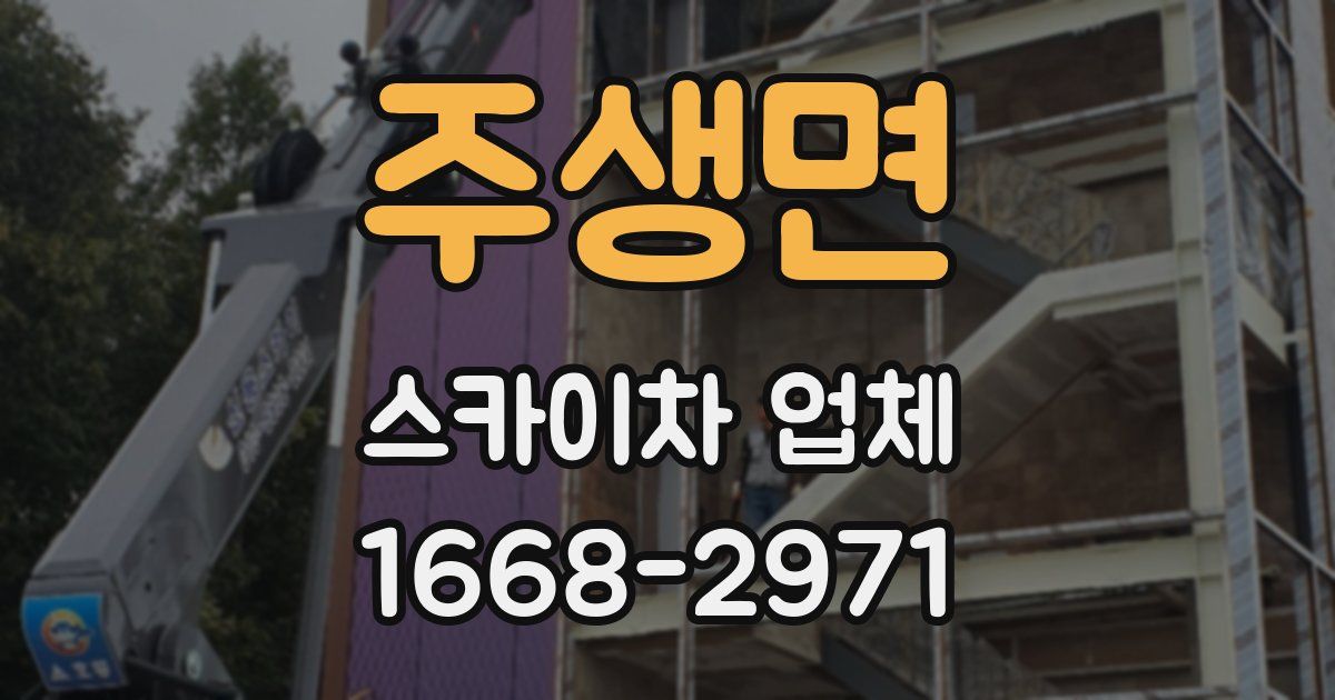 주생면 스카이차 업체