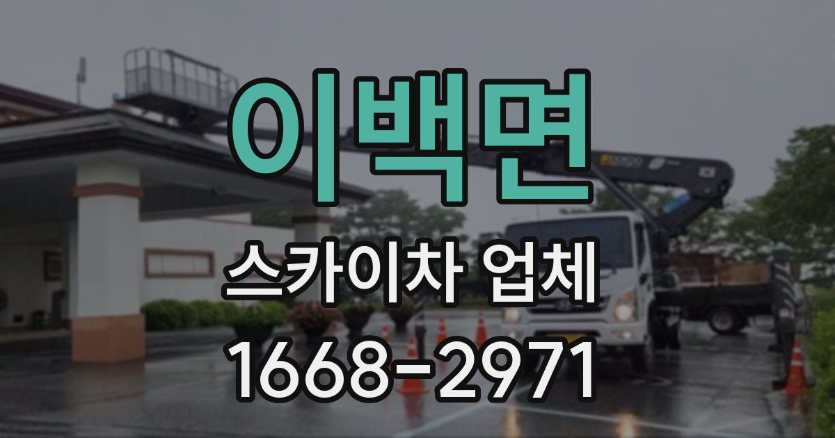 이백면 스카이차 업체