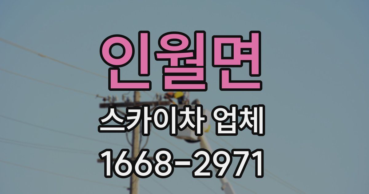 인월면 스카이차 업체