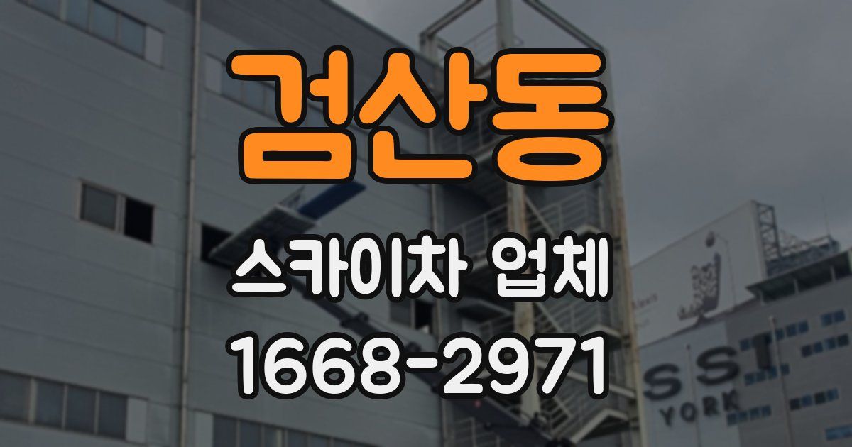 검산동 스카이차 업체