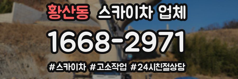 황산동 스카이차 업체
