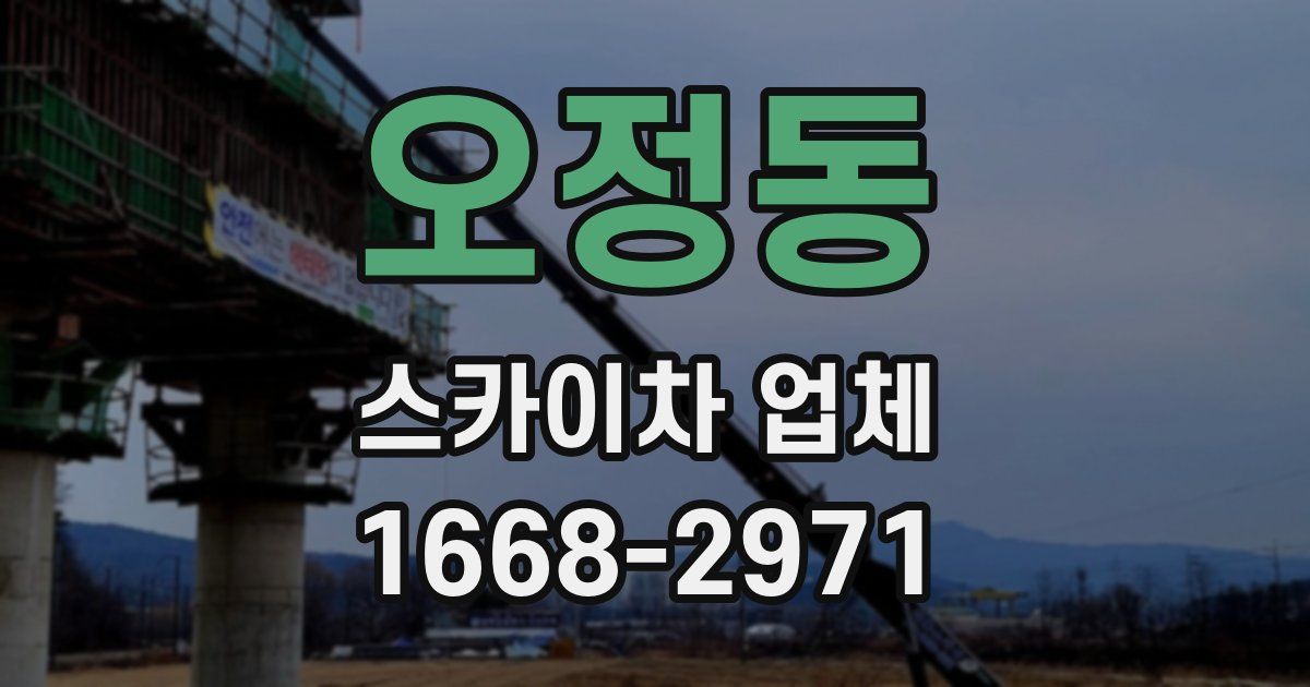 오정동 스카이차 업체