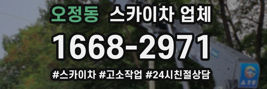 오정동 스카이차 업체