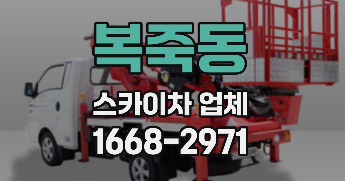복죽동 스카이차 업체