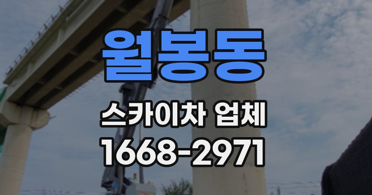 월봉동 스카이차 업체