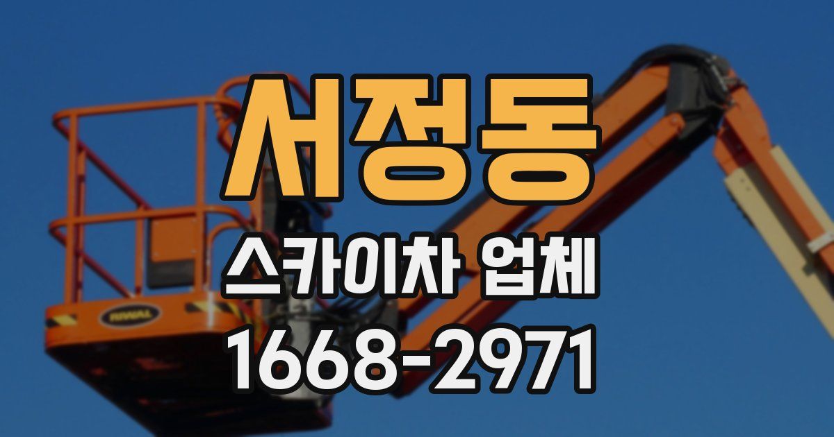 서정동 스카이차 업체
