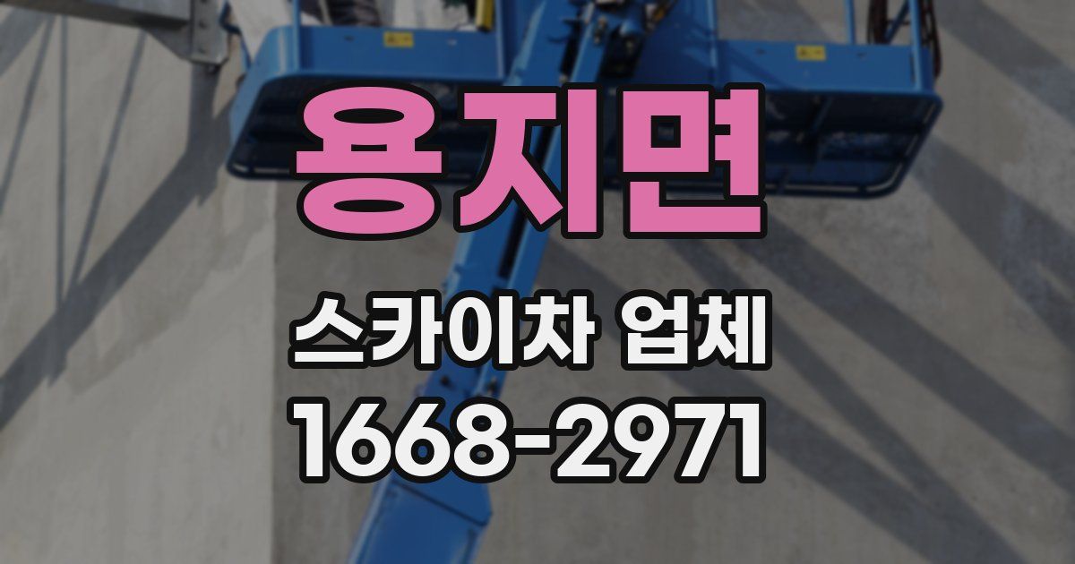 용지면 스카이차 업체