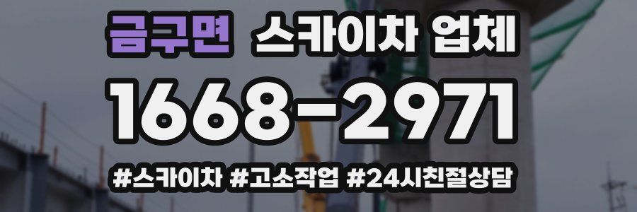 금구면 스카이차 업체