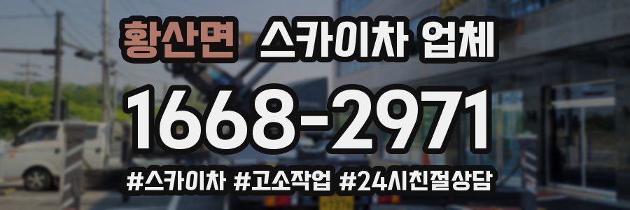 황산면 스카이차 업체