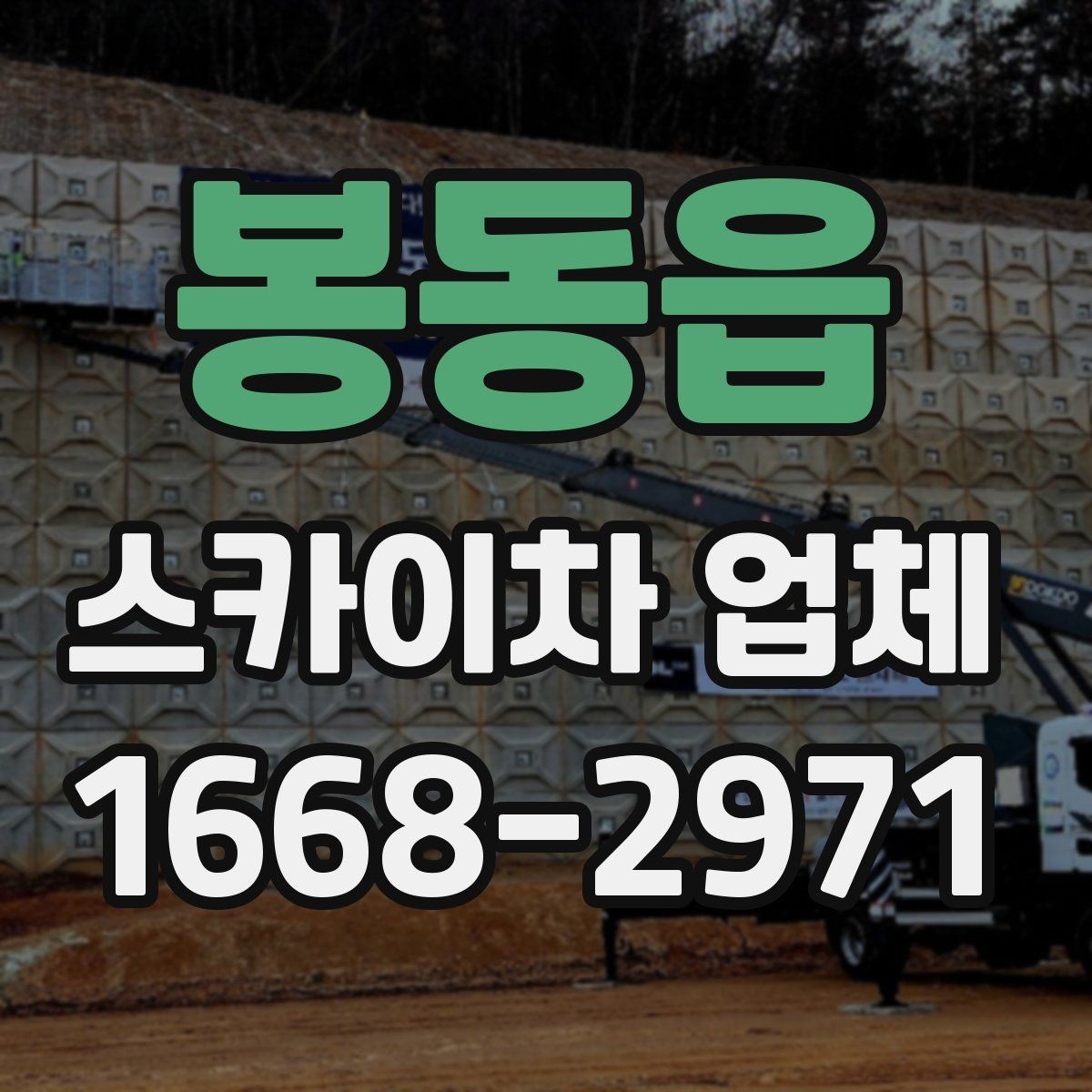 봉동읍 스카이차 업체 문의가 많은 작업 유형 정리