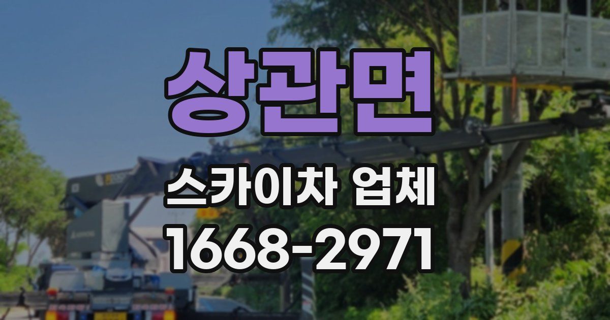 상관면 스카이차 업체