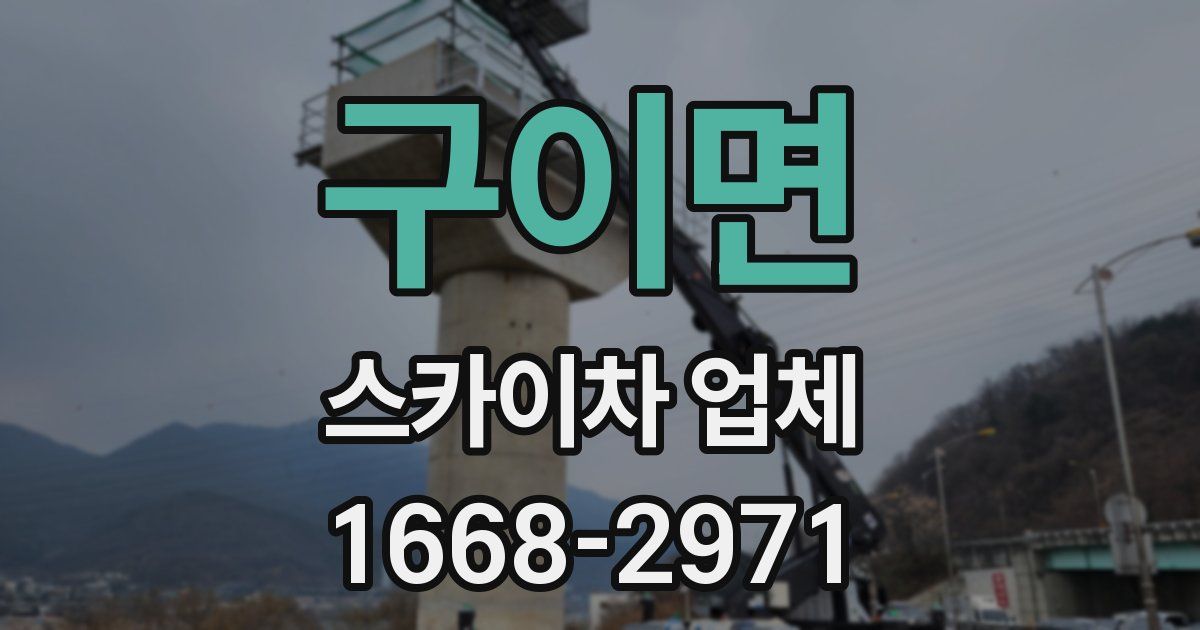 구이면 스카이차 업체