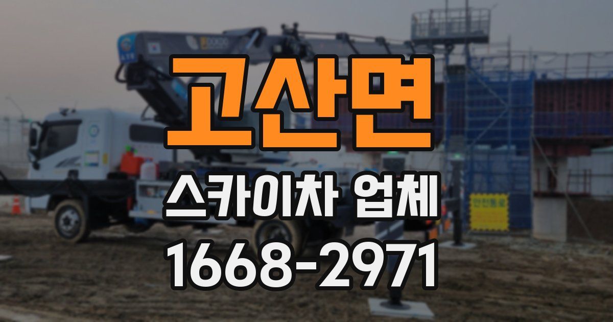 고산면 스카이차 업체