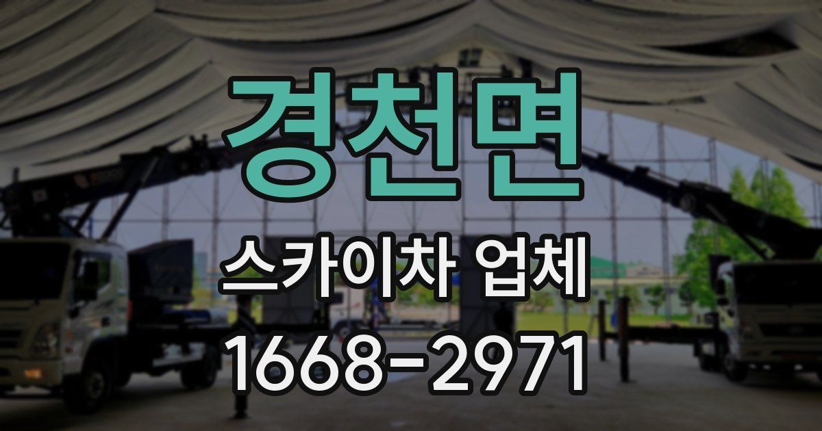 경천면 스카이차 업체