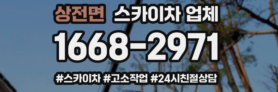 상전면 스카이차 업체
