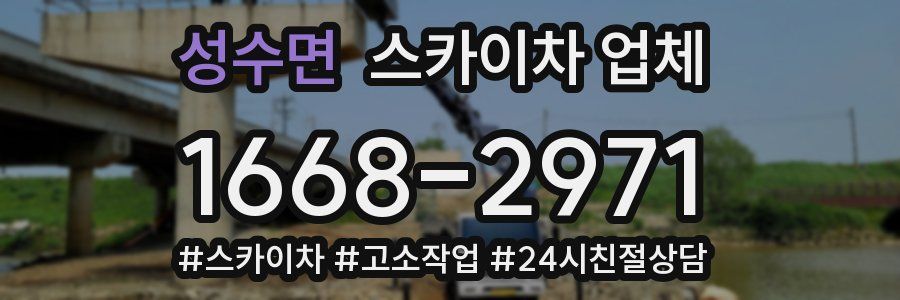 성수면 스카이차 업체