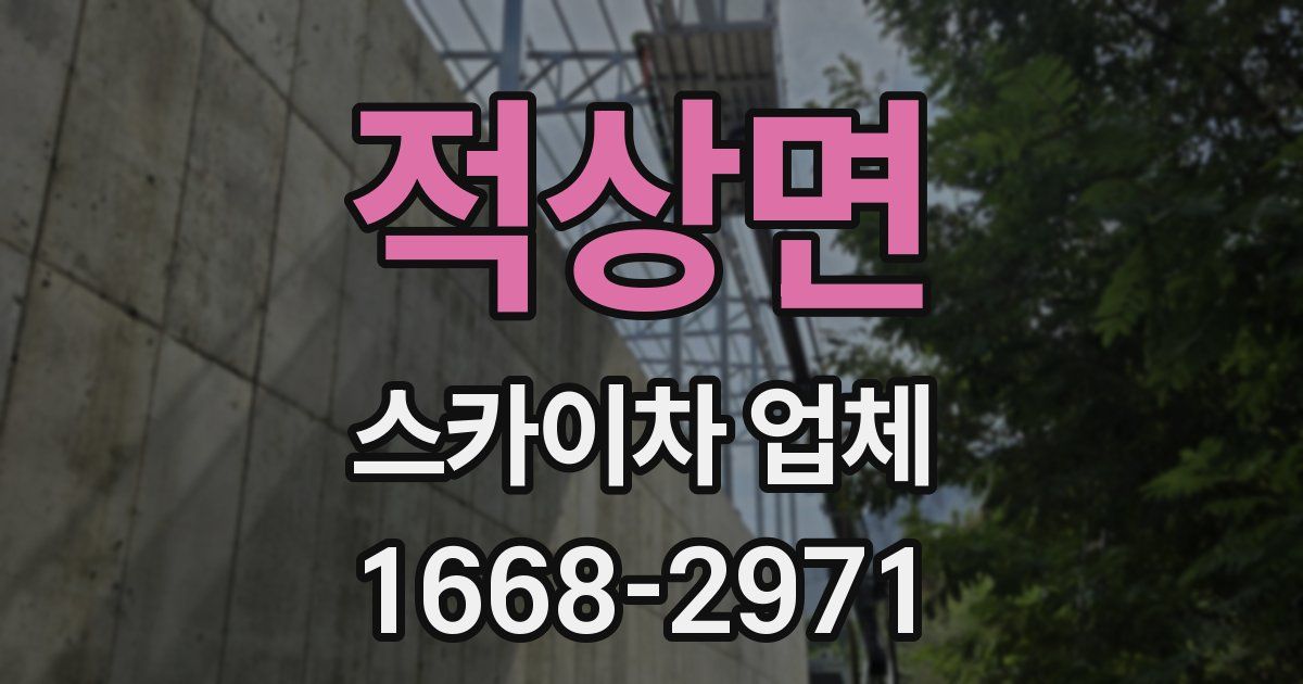 적상면 스카이차 업체