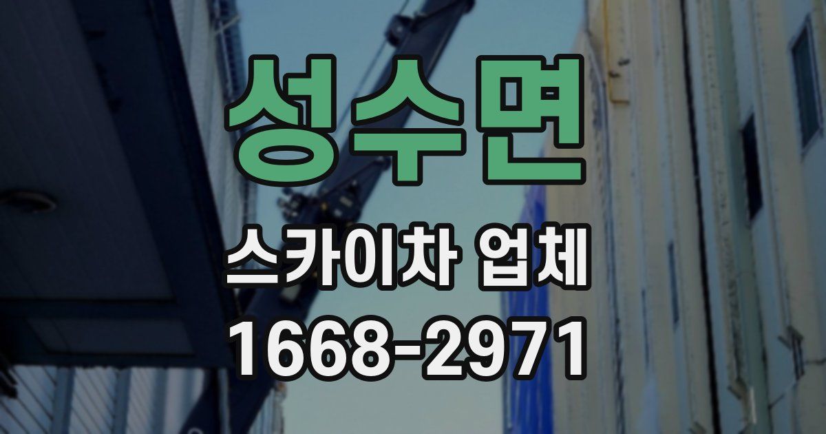 성수면 스카이차 업체