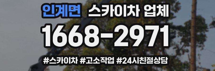 인계면 스카이차 업체