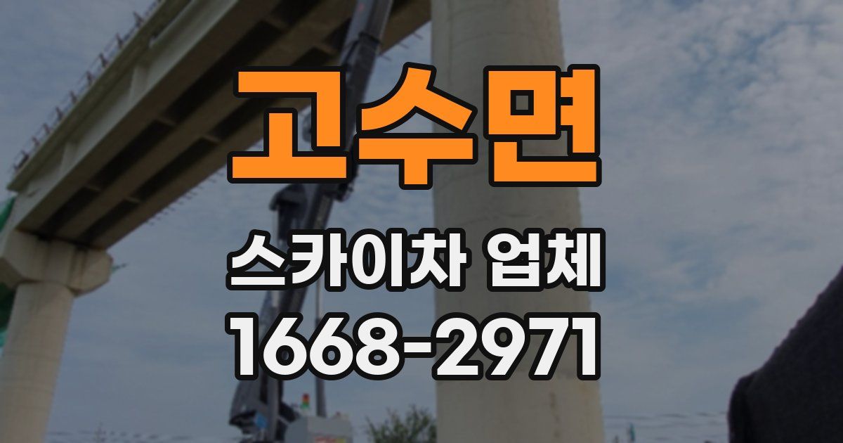 고수면 스카이차 업체