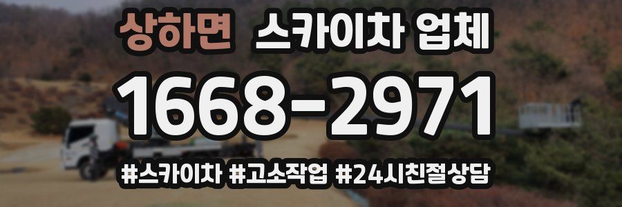 상하면 스카이차 업체