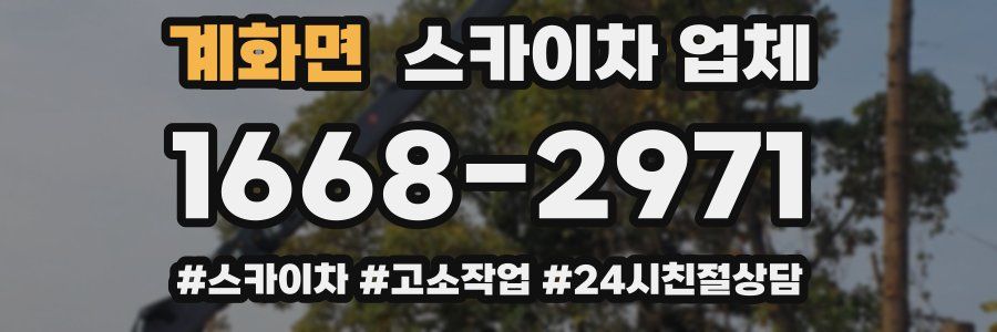 계화면 스카이차 업체