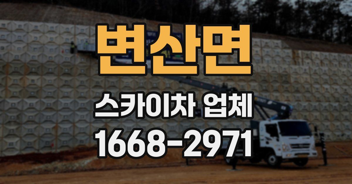 변산면 스카이차 업체
