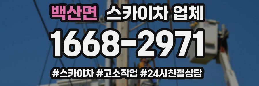 백산면 스카이차 업체