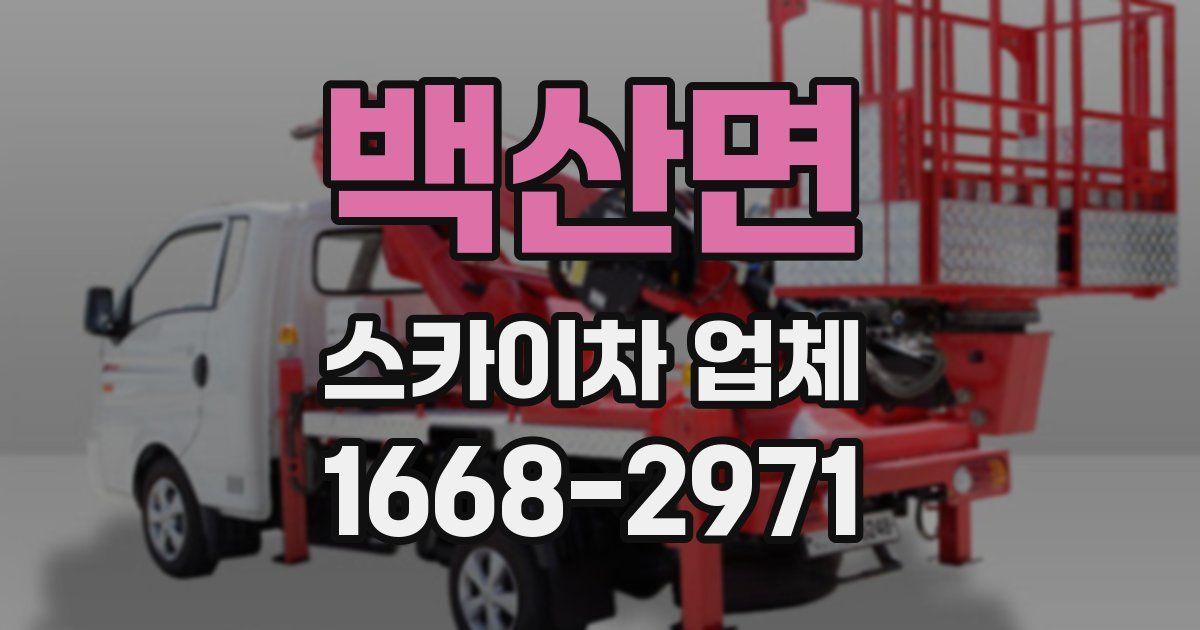 백산면 스카이차 업체