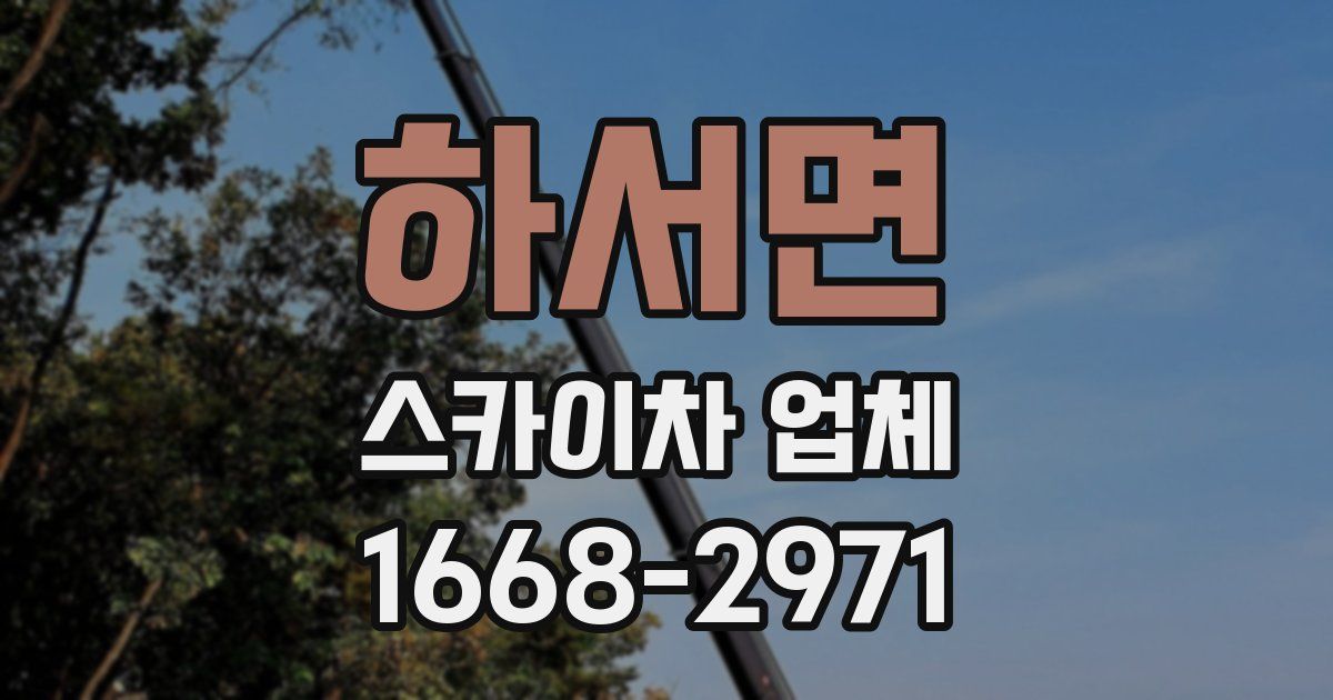하서면 스카이차 업체