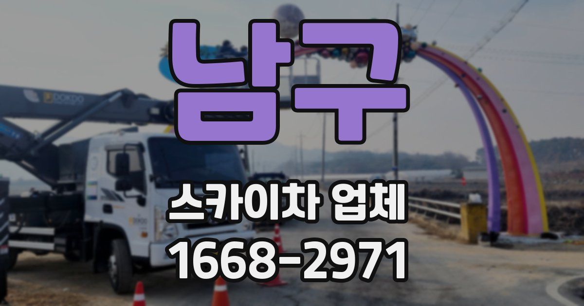 남구 스카이차 업체