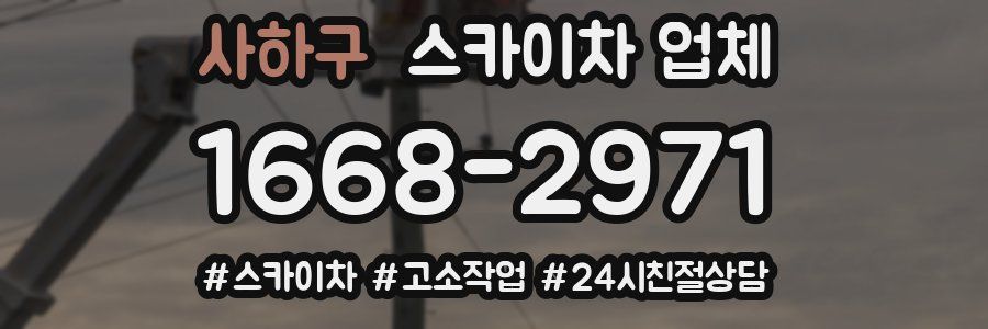 사하구 스카이차 업체