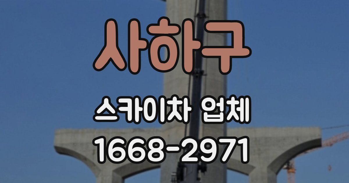 사하구 스카이차 업체