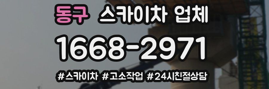 동구 스카이차 업체