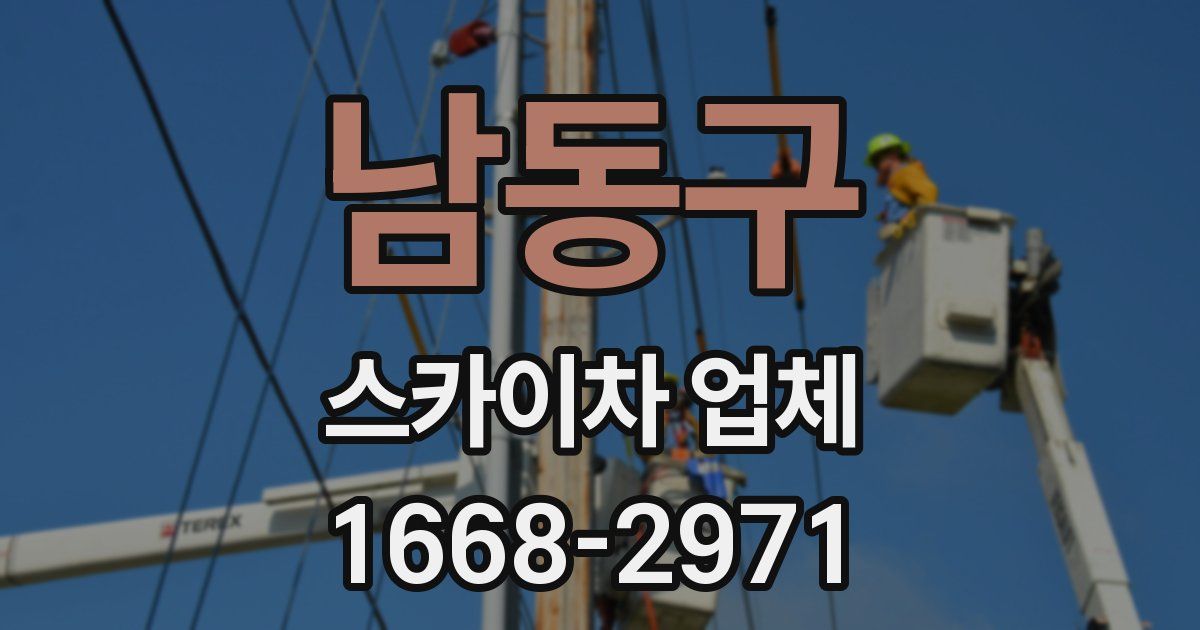 남동구 스카이차 업체