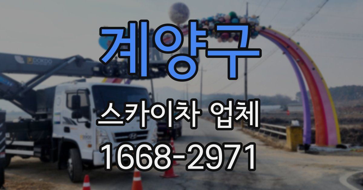 계양구 스카이차 업체