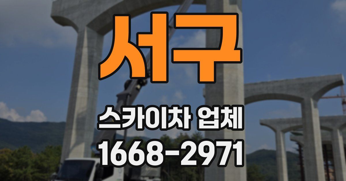 서구 스카이차 업체