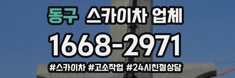 동구 스카이차 업체