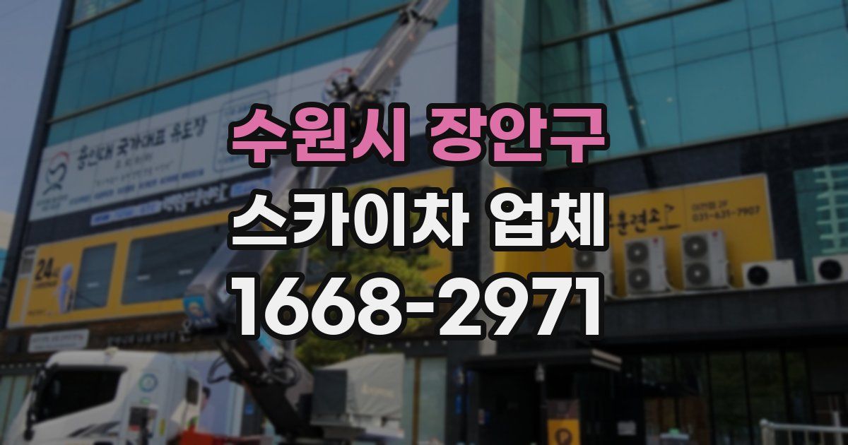 수원시 장안구 스카이차 업체